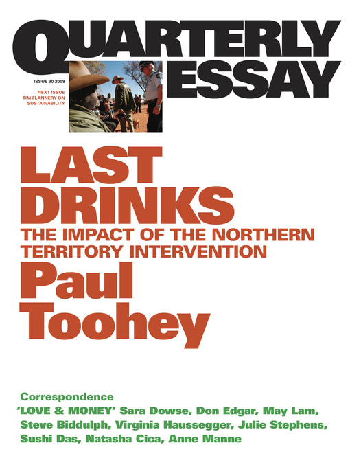 Cover image for Quarterly Essay 30 Last Drinks